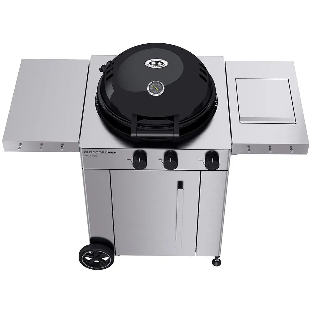 Outdoorchef Gaskugelgrill Arosa 570 G Premium Steel 4 Outdoorchef Gaskugelgrill Arosa 570 G Premium Steel – Bild 4