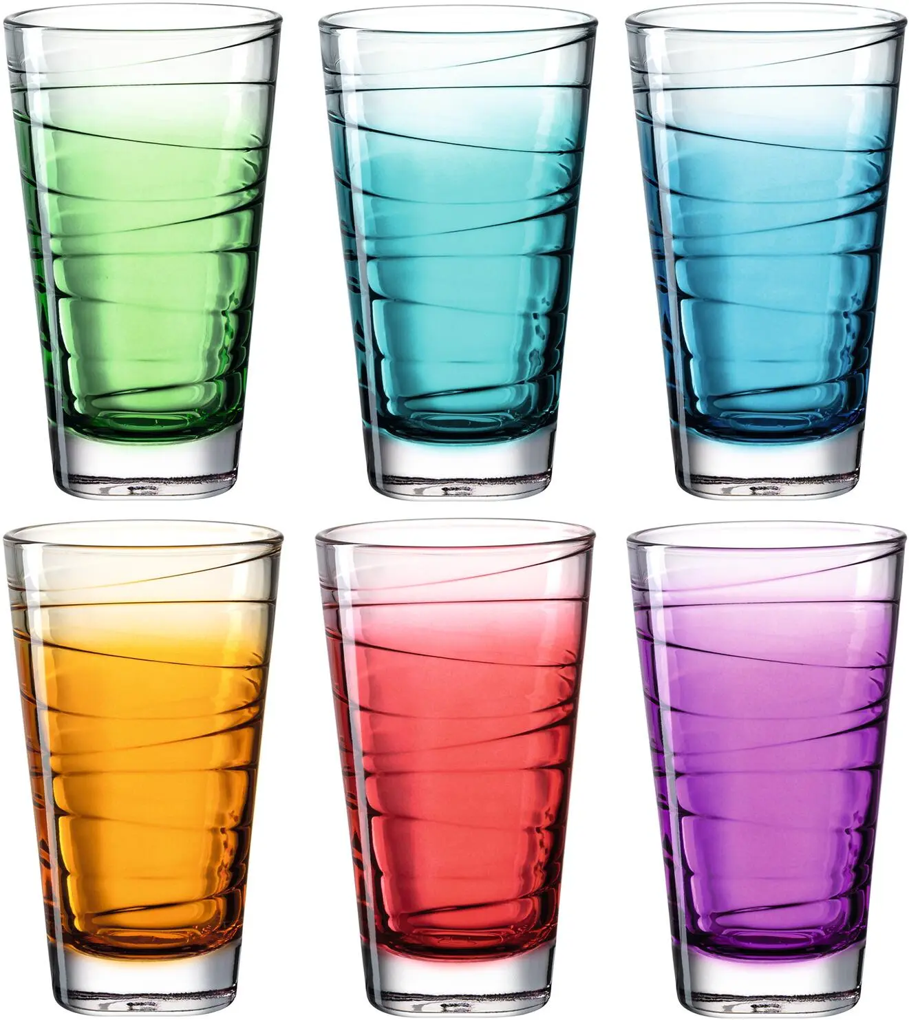 Leonardo Trinkglas VARIO STRUTTURA 6 Stück Sortiert 280 Ml Farbverlauf 1 Leonardo Trinkglas VARIO STRUTTURA 6 Stück Sortiert 280 Ml Farbverlauf