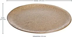 Leonardo Tellerset MATERA 12-teilig Beige Keramik -Geschirr boutique en ligne 221 026045 1 K