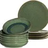 Leonardo Tellerset MATERA 12-teilig Grün Keramik