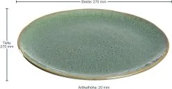 Leonardo Tellerset MATERA 12-teilig Grün Keramik -Geschirr boutique en ligne 221 026046 1 K