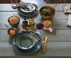 Leonardo Tellerset MATERA 12-teilig Blau Keramik -Geschirr boutique en ligne 221 026048 10 K