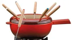 Spring Fondue-Topf Saas-Fee In Rot Aus Gusseisen