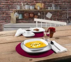 Seltmann Weiden Lido Black Line Tafelservice 12-teilig Eckig -Geschirr boutique en ligne 33 10826 kombi 30 tlg D eck 01 1