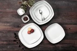 Seltmann Weiden Lido Speiseteller Flach Eckig 26 Cm -Geschirr boutique en ligne 33 weiss ta07