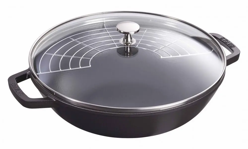 Staub Wok Aus Gusseisen In Schwarz, Klein 1 Staub Wok Aus Gusseisen In Schwarz, Klein