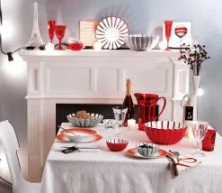 Guzzini Teller Grace Tief In Rot -Geschirr boutique en ligne GRACE neu 2