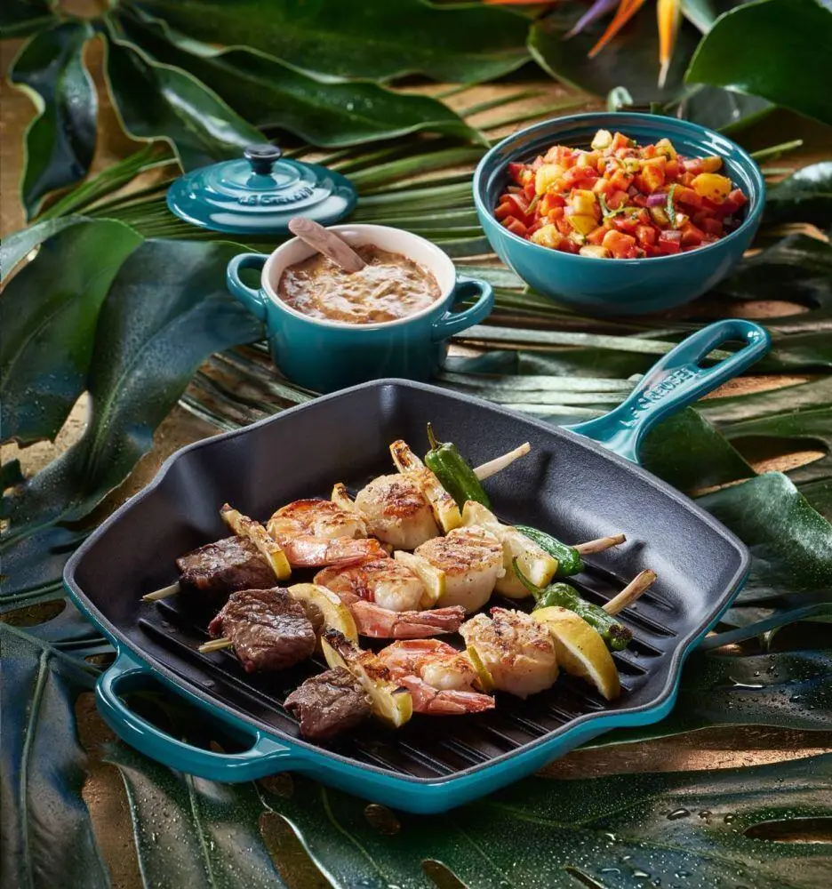 Le Creuset Grillpfanne Signature Quadratisch In Deep Teal 3 Le Creuset Grillpfanne Signature Quadratisch In Deep Teal – Bild 3