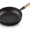 Le Creuset Sautépfanne Signature Aus Gusseisen Mit Holzgriff In Schwarz