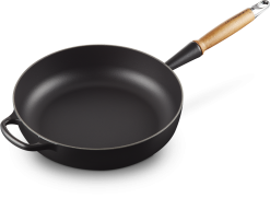 Le Creuset Sautépfanne Signature Aus Gusseisen Mit Holzgriff In Schwarz
