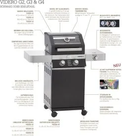 Rösle Gasgrill BBQ-Station VIDERO G3 In Schwarz -Geschirr boutique en ligne Roesle Gasgrill Videro G3 4 1