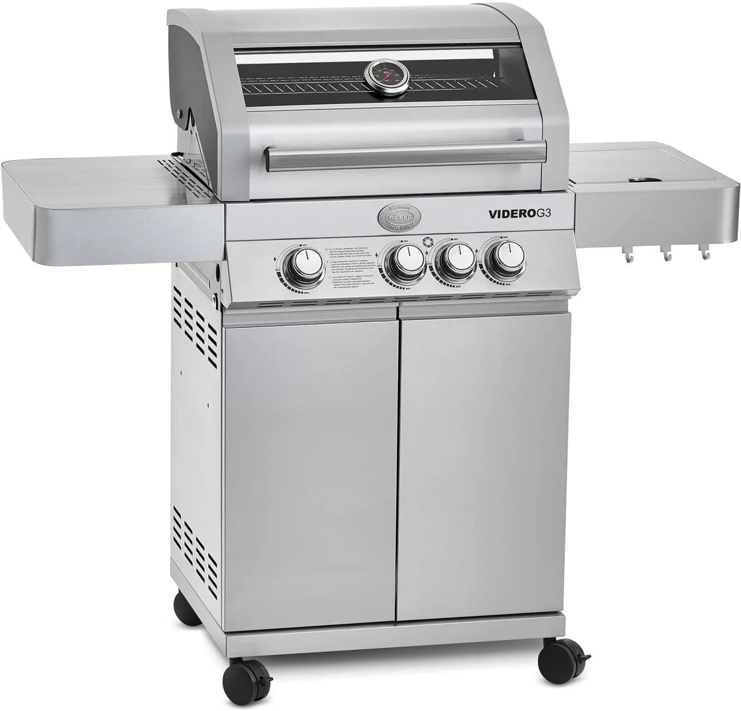 Rösle Gasgrill BBQ-Station VIDERO G3 (Edelstahl) 1 Rösle Gasgrill BBQ-Station VIDERO G3 (Edelstahl)