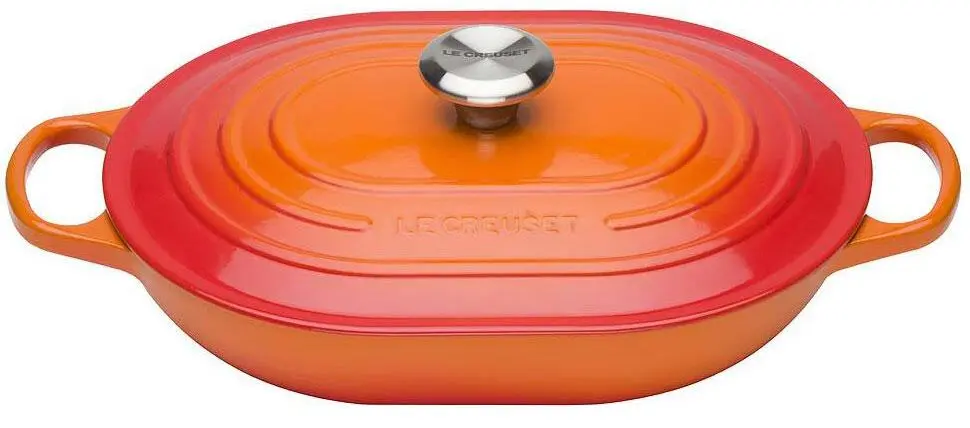 Le Creuset Oblong Signature In Ofenrot 1 Le Creuset Oblong Signature In Ofenrot