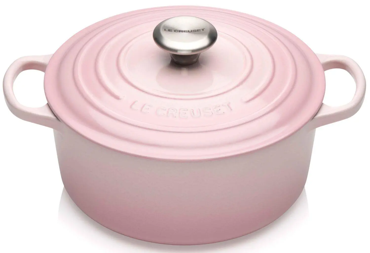 Le Creuset LeCreuset Bräter Signature Rund In Shell Pink 1 Le Creuset LeCreuset Bräter Signature Rund In Shell Pink